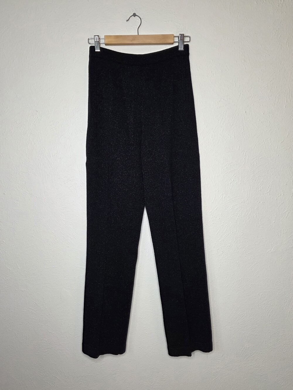Vintage Regency Collection for Joyce Black Sparkle Knit Sweater Pants Small Glam